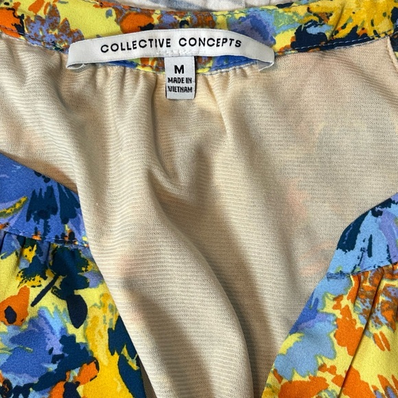 Collective concepts women’s size medium floral multicolor maxi dress lined - Picture 8 of 11